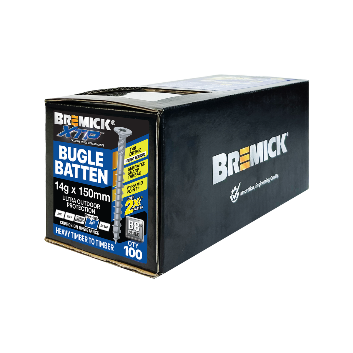 Bremick XTP 14g x 150mm T40 B8 Bugle Batten - 100 Pack - Bunnings Australia