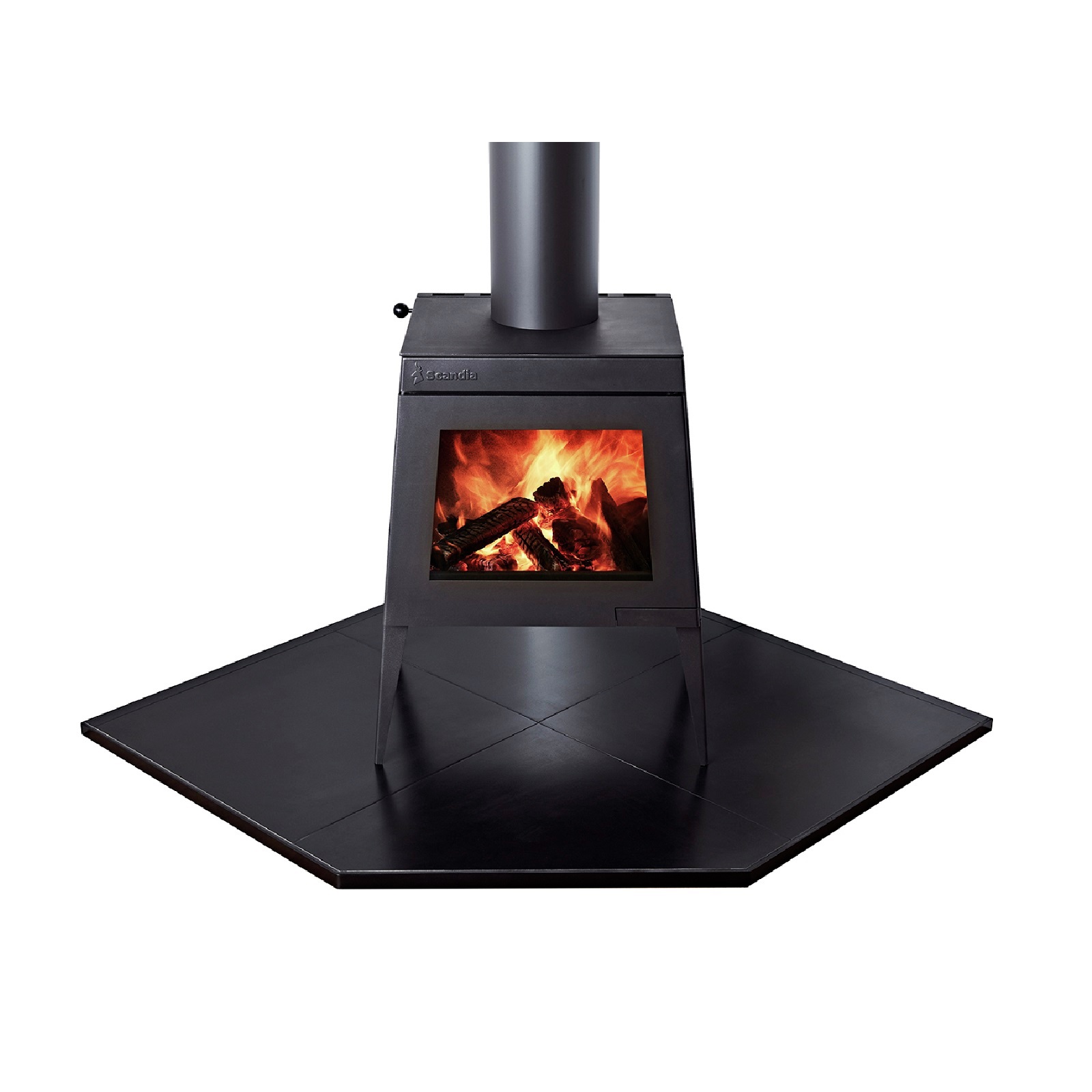Scandia Black Ceramic Corner Tile Hearth - Black 1250mm x 1250mm - Bunnings  Australia
