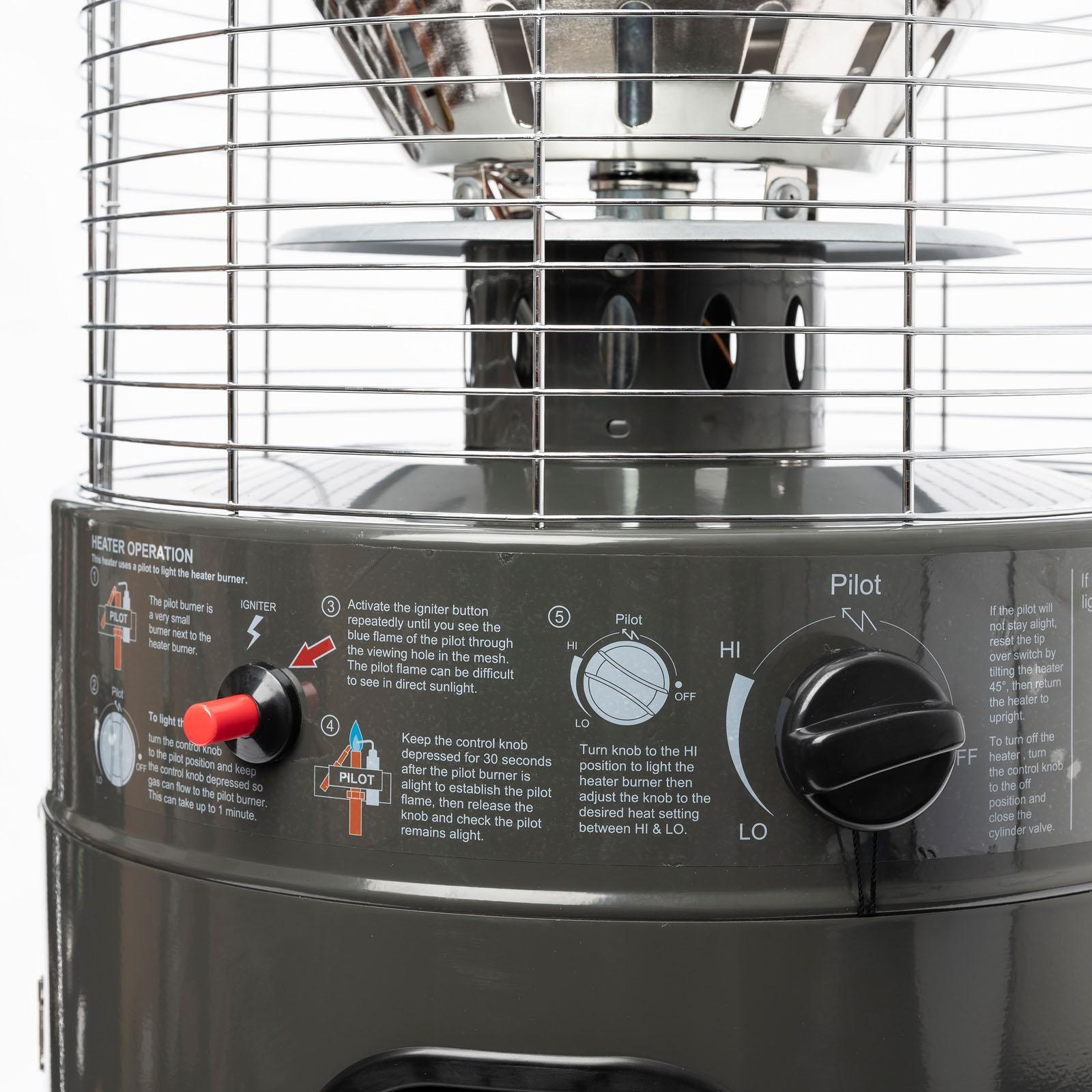 Mimosa Charcoal Outdoor Area Gas Heater - Bunnings Australia