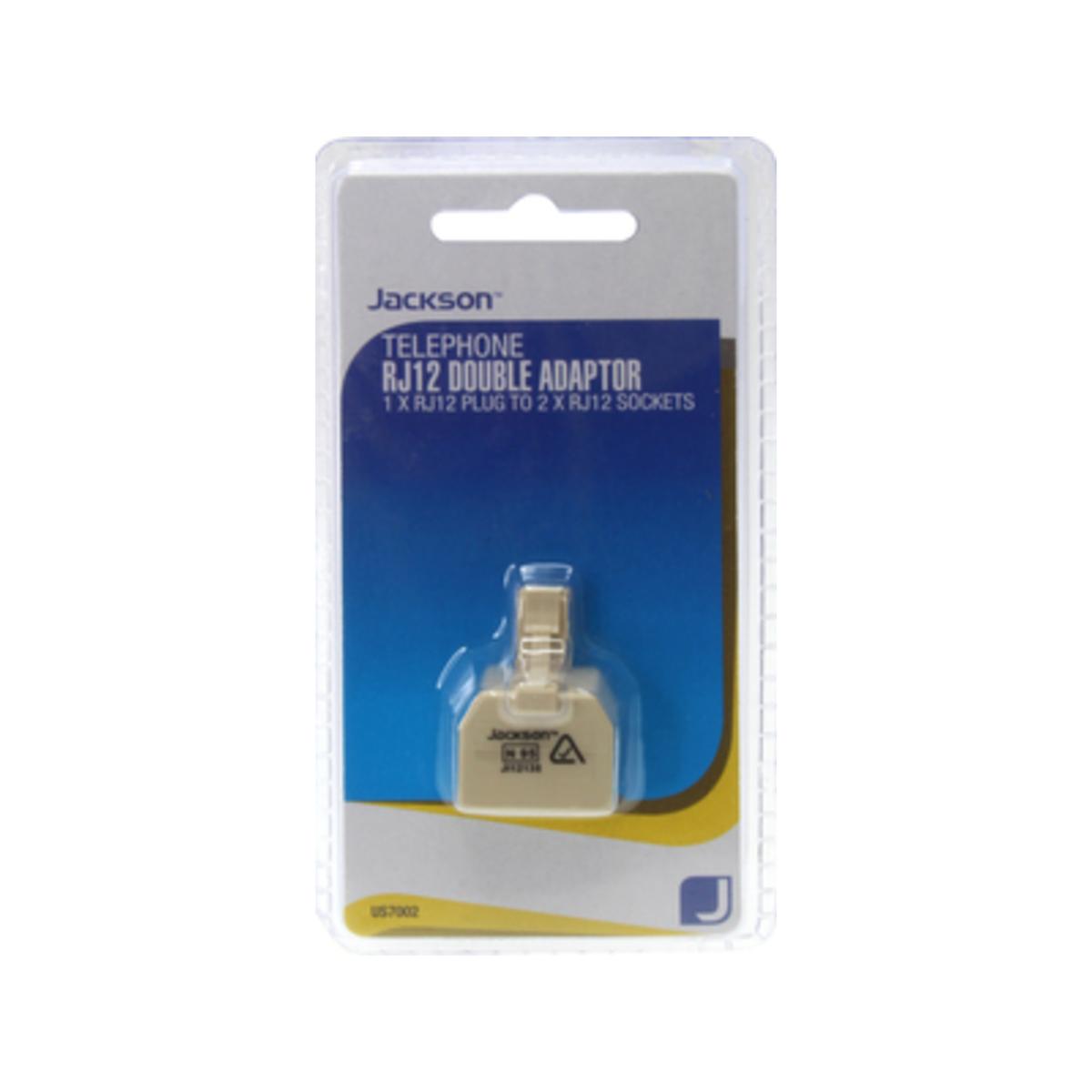 Jackson RJ12 Double Adaptor 6P4C - Bunnings Australia
