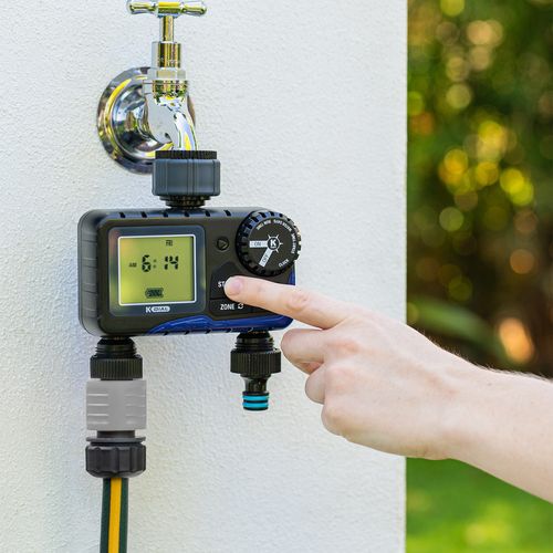 K-Rain K Dial Dual Outlet Digital Tap Timer - Bunnings Australia