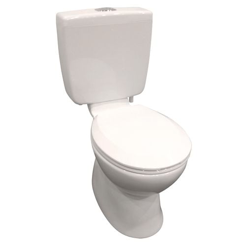 FIXALOO White Millennium Cistern With Toilet Seat And Link WELS 4