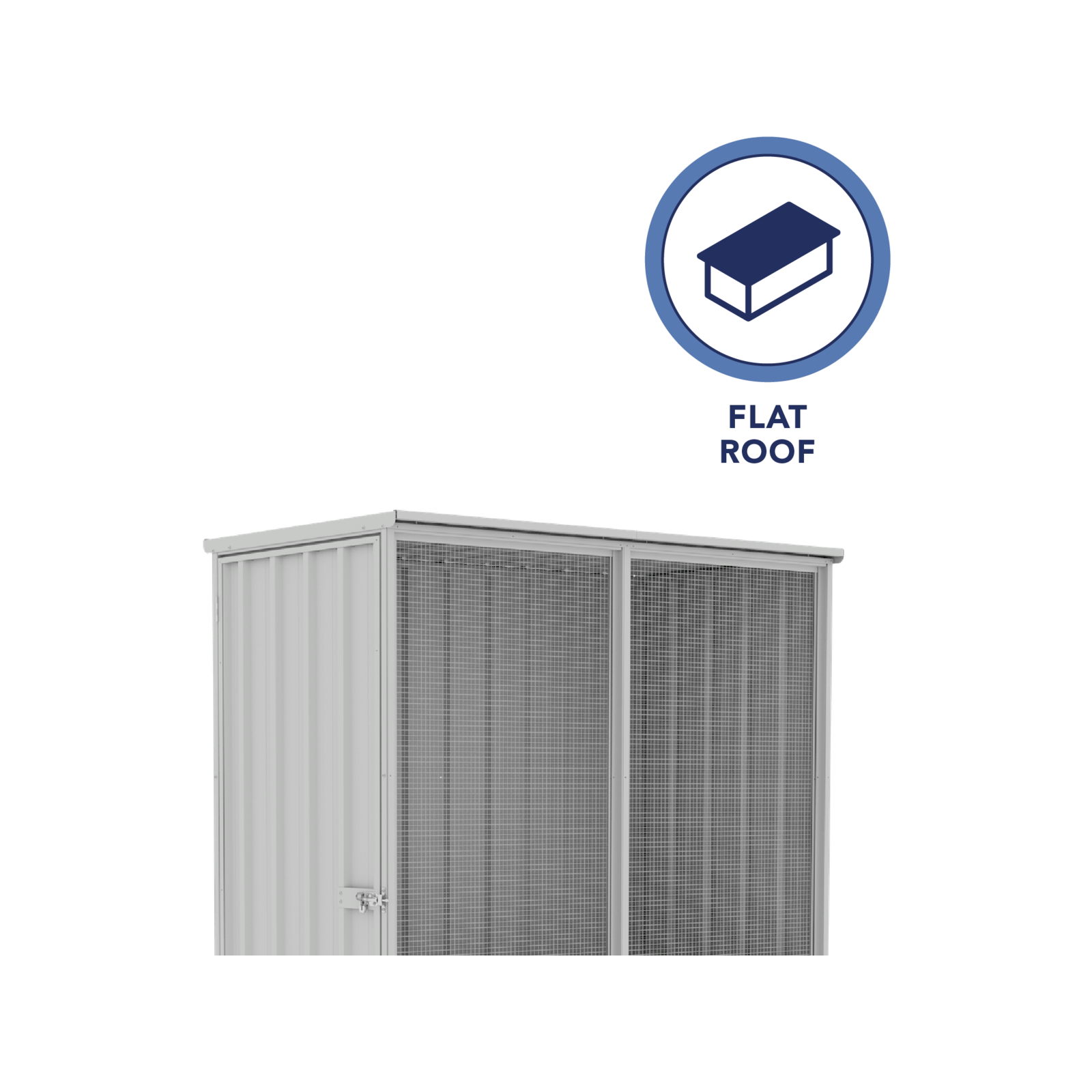 Absco Sheds 1.52 x 0.78 x 1.8m Zincalume Full Door Flat Roof Chicken
