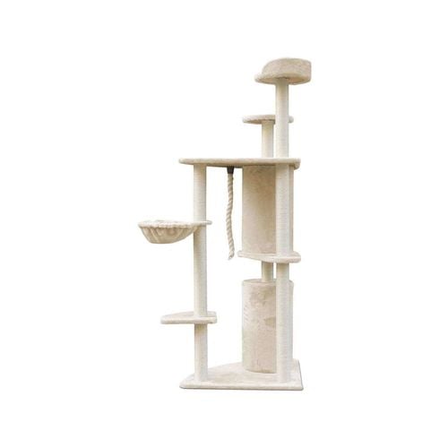 YES4PETS 244 cm XL Multi Level Cat Scratching Post Tree Scratcher Pole- Grey