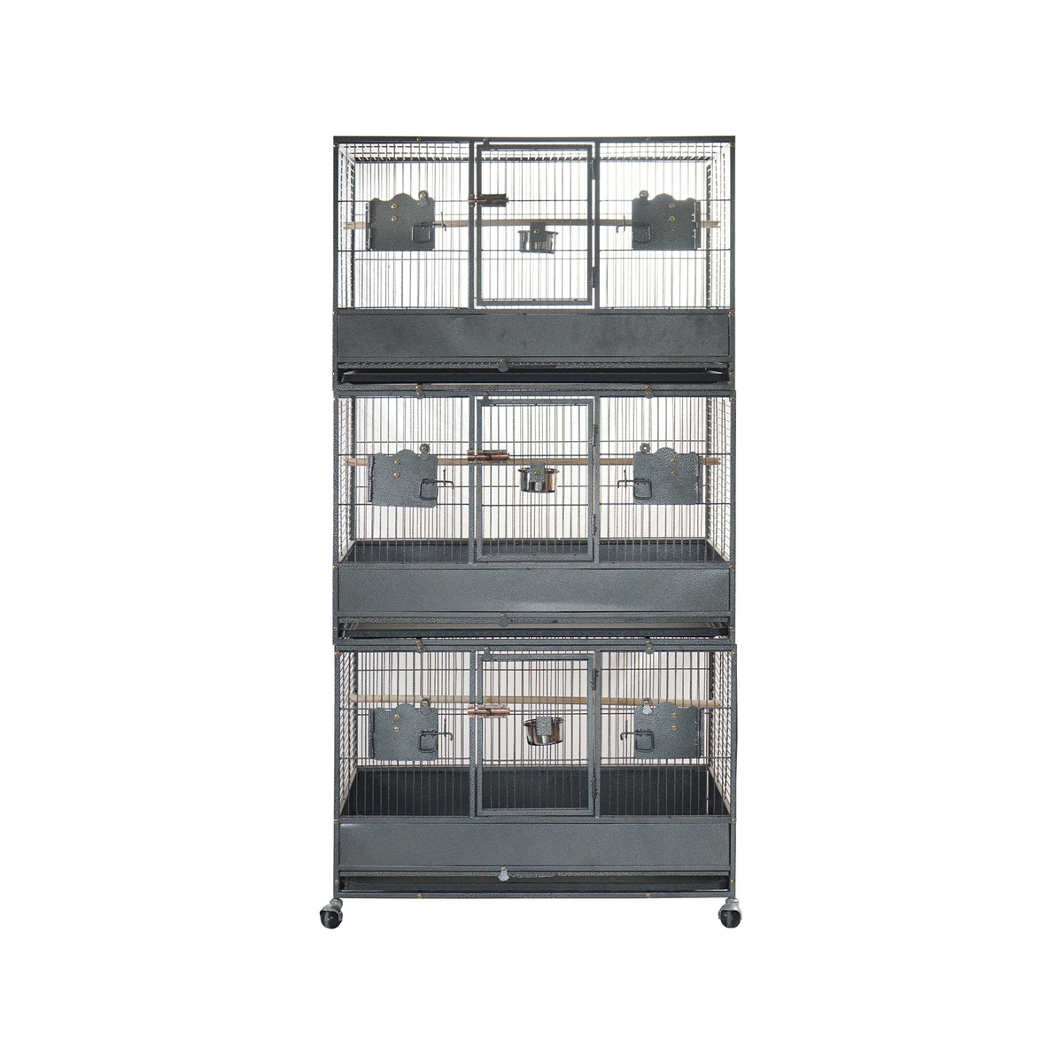 YES4PETS 187cm XL Triple Stackers Breeding Bird Parrot Cage Cockatoos ...