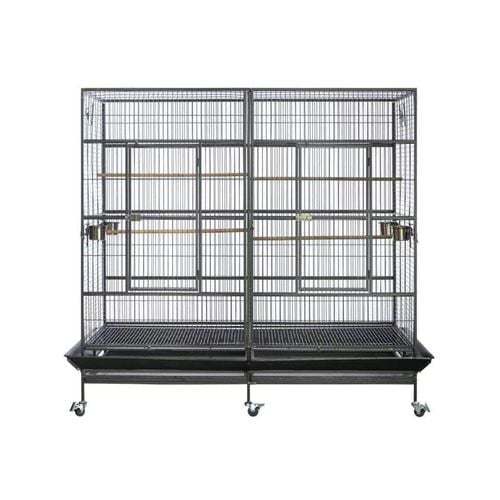 YES4PETS XXXL 195 cm Bird Cage Pet Parrot Aviary Perch Castor Wheel ... - Aviary For Parrot Breeding With Wheel Rotation