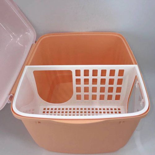 YES4PETS 2 x Large High Side Large Portable Open Cat Toilet Litter Box Tray House With Scoop Brown