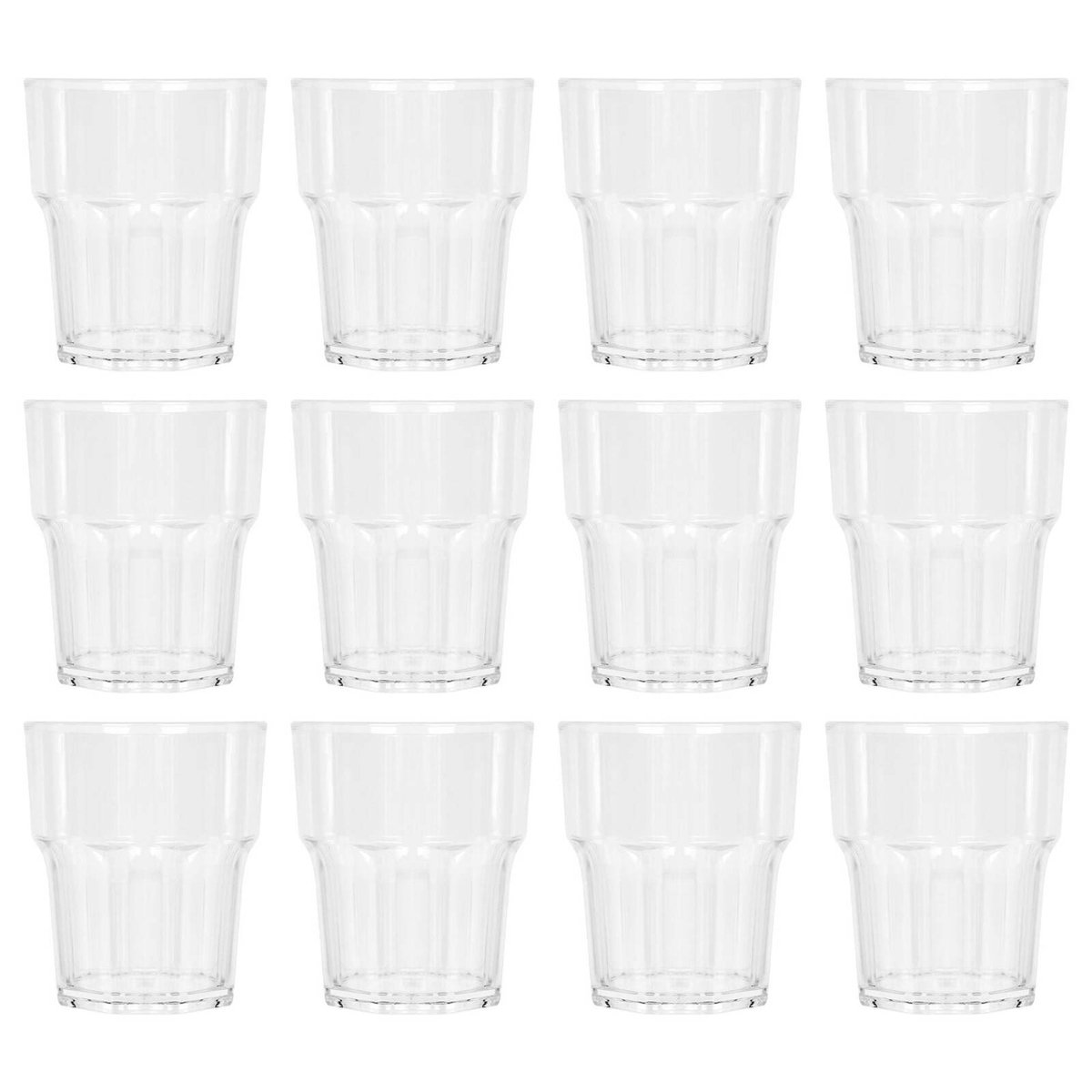 Argon Tableware Reusable Plastic Tumblers - 260ml - Pack of 12 ...