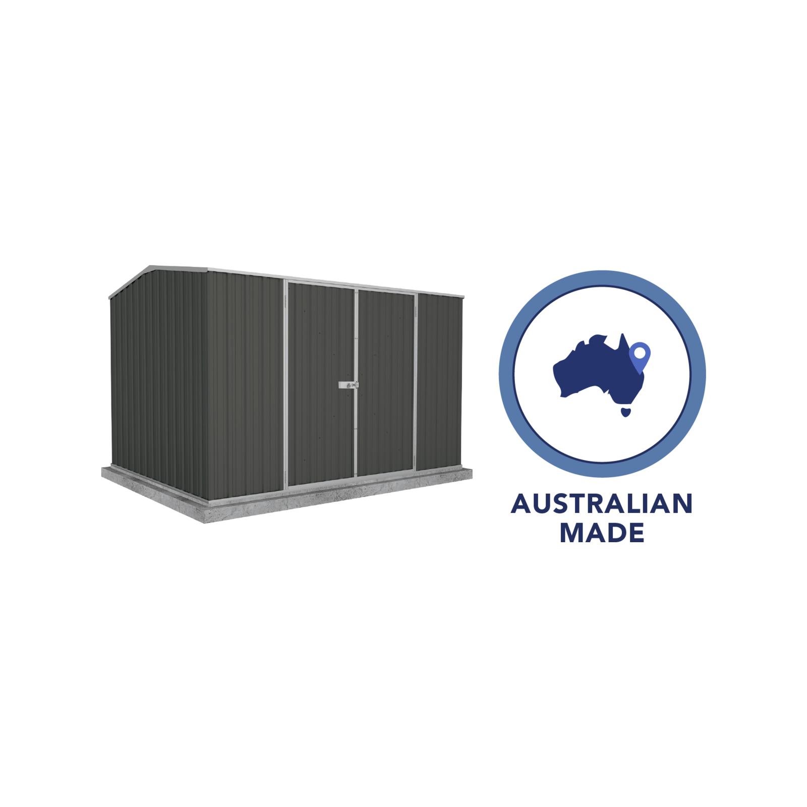 Absco Sheds 3.00 x 2.26 x 2.00m Monument Premier Double Door Garden ...
