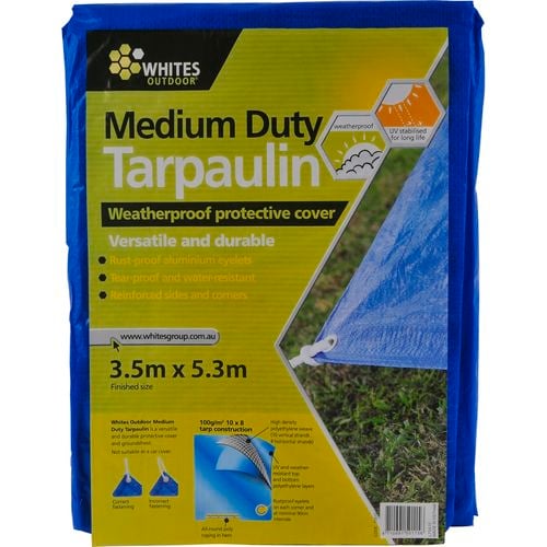 Whites 3.5 x 5.3m Medium Duty Tarpaulin Bunnings Australia