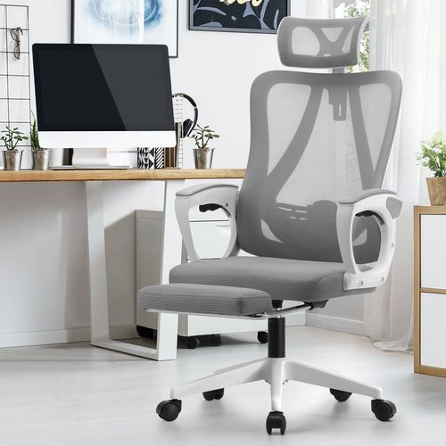 Oikiture Mesh Office Chair Footrest White - Bunnings Australia