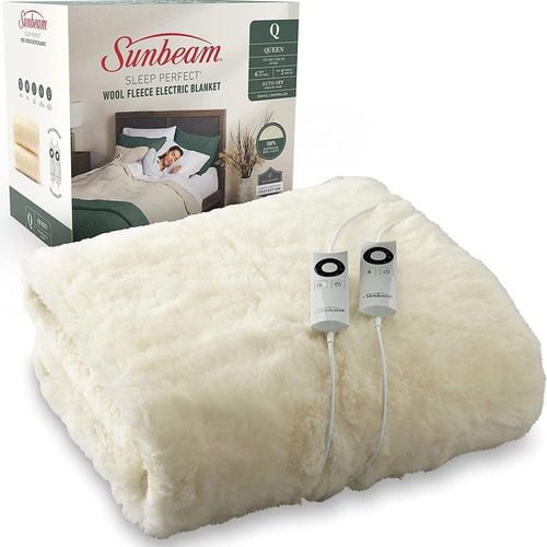 Sunbeam Sleep Perfect Wool Fleece Heated Soft Washable Blanket - King -  Bunnings Australia