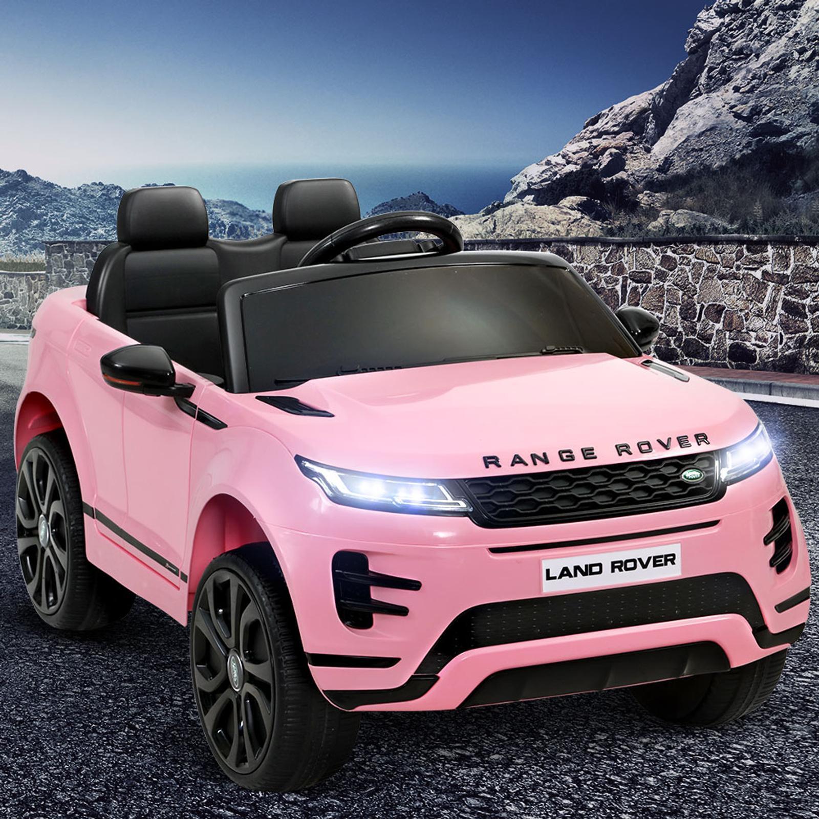 Kids Ride On Car Licensed Land Rover 12V Electric Pink - Bunnings Australia