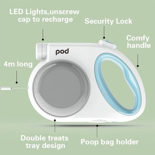 Curated visual reference: Leashes For Plant Treats With Soft Retractable Design Reference: Cottonmore All In One Led Light Retractable Dog Leash Trainer