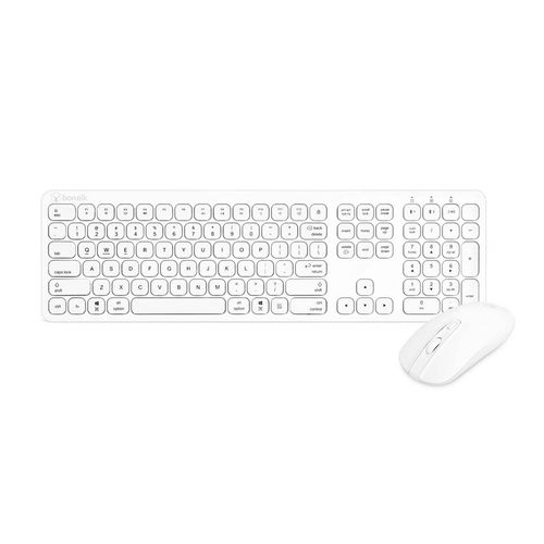 Bonelk KM-314 Slim Wireless Keyboard and Mouse Combo (White)