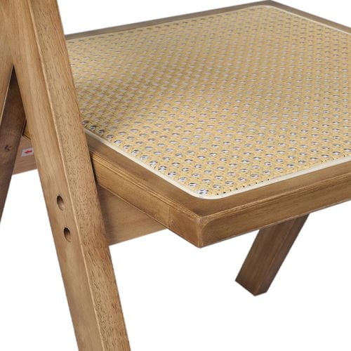 Levede 2x Dining Chair Solid Wood Rattan Armchair Wicker Accent Lounge ...