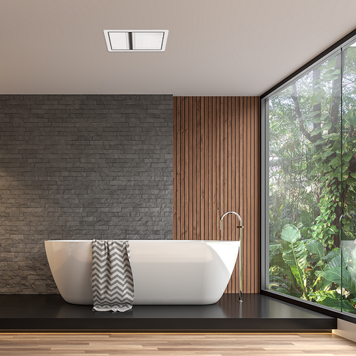 IXL Tastic Luminate Single 3 in 1 Bathroom Heater, Exhaust Fan u0026 Light -  Silver - Bunnings Australia