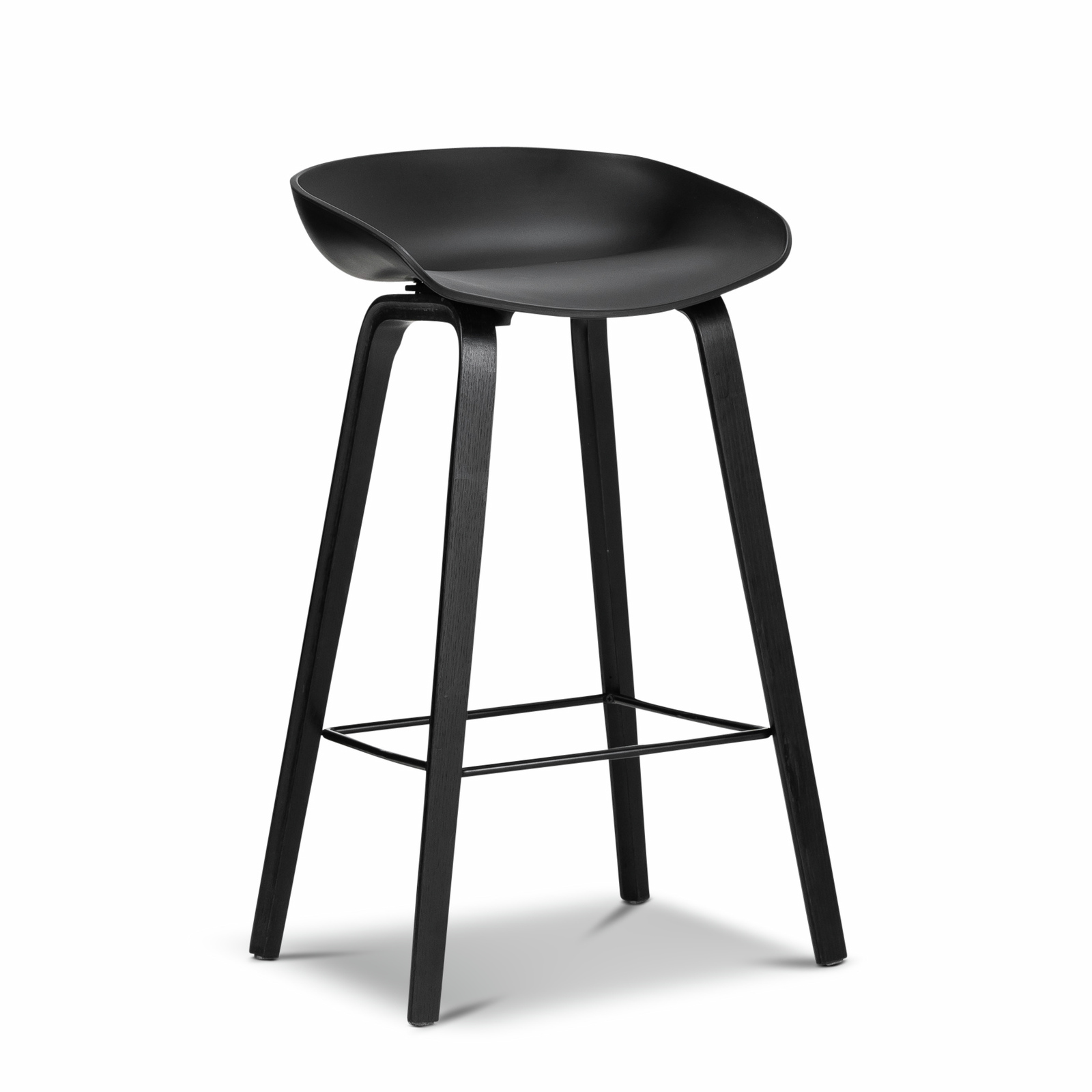 Replica Set of 2 All Black Hay Bar Stools - Bunnings Australia