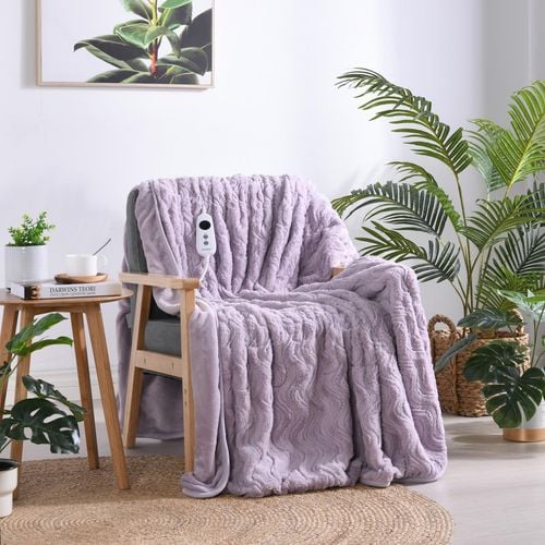 Dreamaker Luxury Faux Fur Heated Throw 200x180cm Lavender - Bunnings  Australia