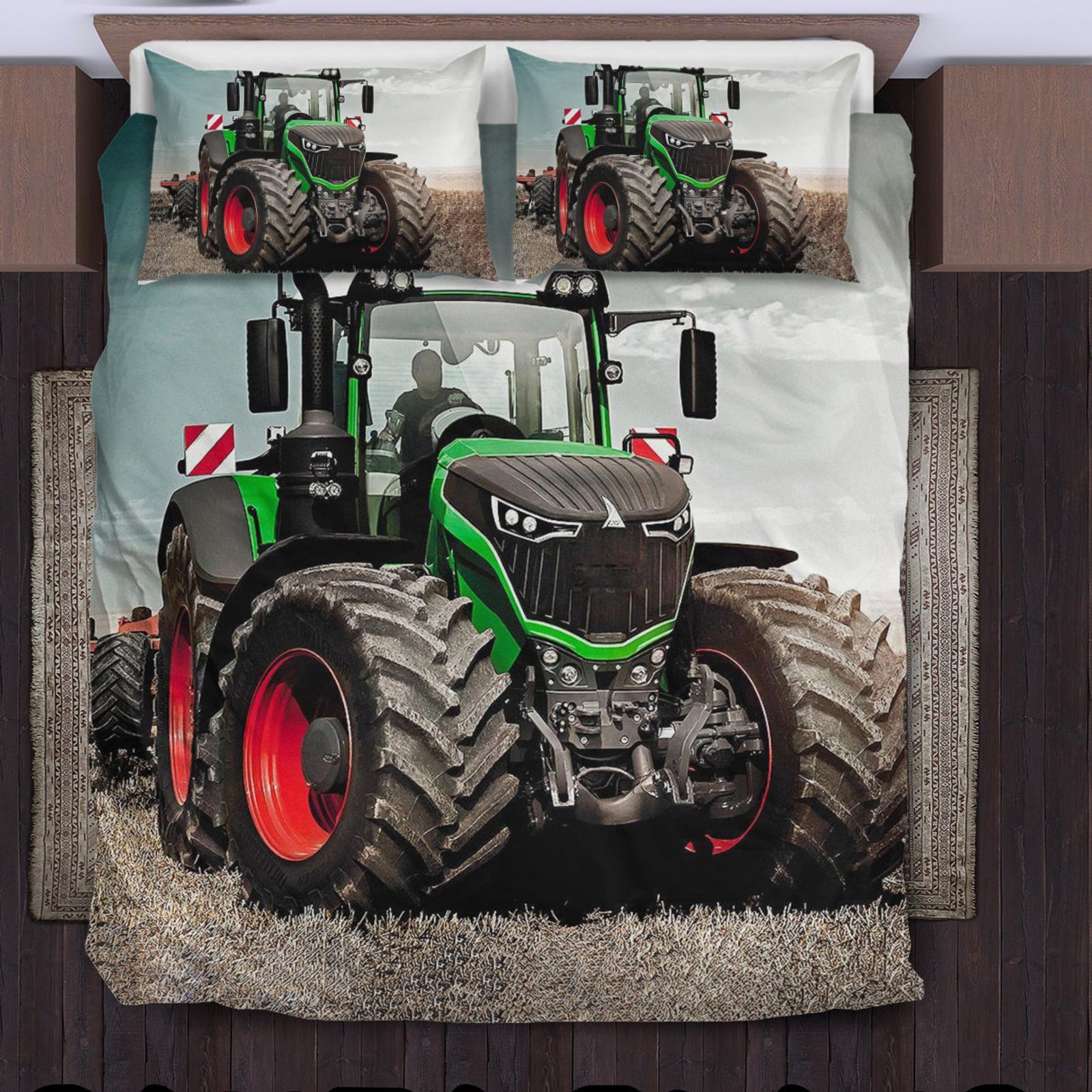 Poppy Tractor 3-Piece Quilted Bedding Set NCU0NXD1687