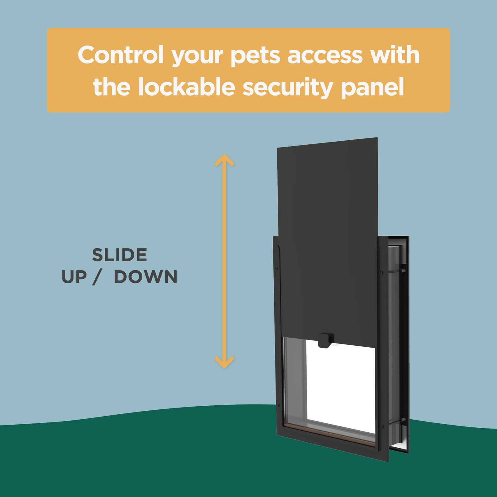Hakuna Pets Small Black Deluxe Aluminium Pet Door - Bunnings Australia