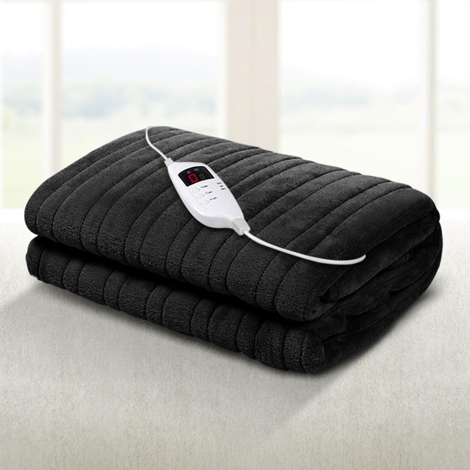 Giselle Bedding Washable Electric Heated Throw Rug Snuggle Blanket Coral  Fleece - Bunnings Australia