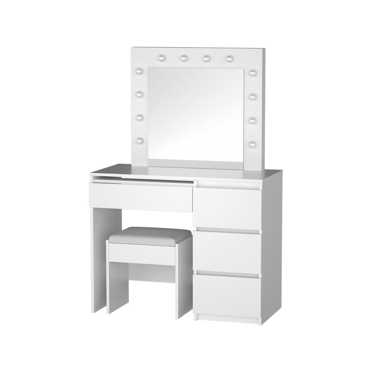 Artiss Dressing Table Vanity Desk Set Stool Led White