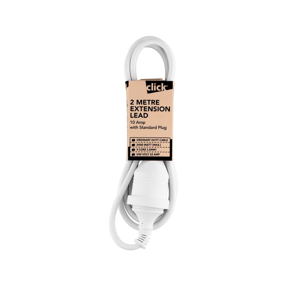 Click White Extension Lead - 2m - Bunnings New Zealand
