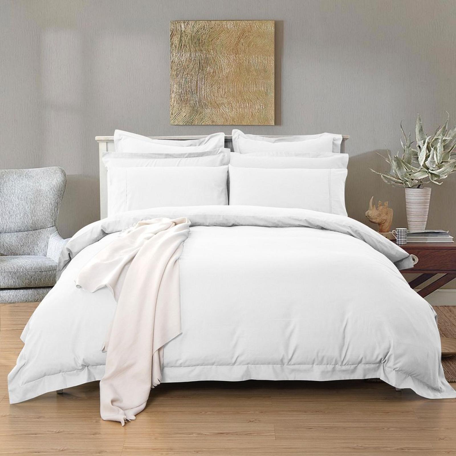 Fabric Fantastic 1000TC Tailored Super King Size White Quilt/Doona ...