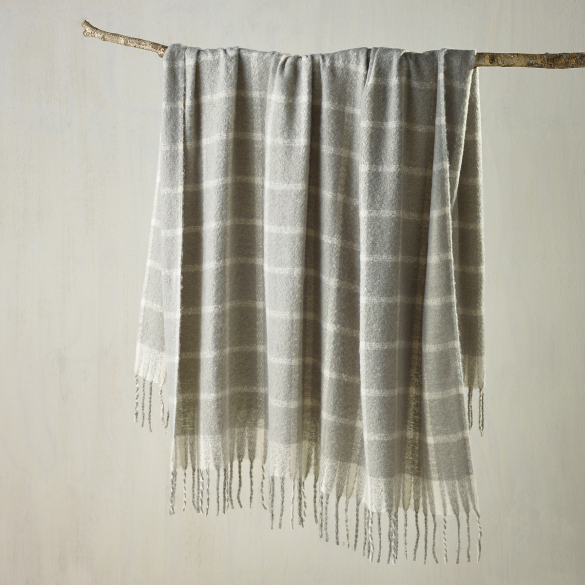 Bianca Maldon King Size Faux Mohair Throw Rug - Silver - Bunnings Australia