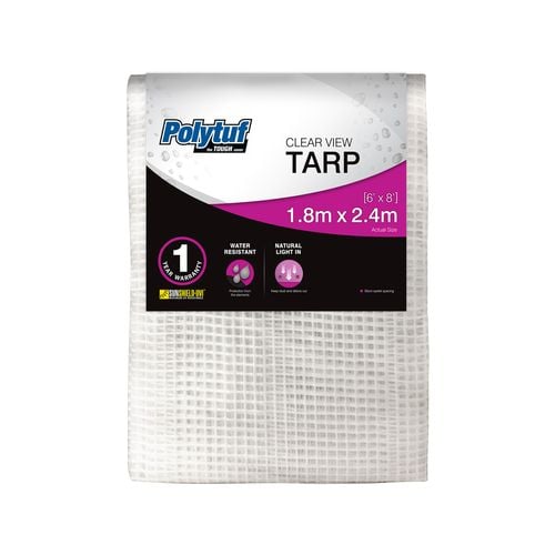 Polytuf 1.8 x 2.4m Clear View Tarpaulin Bunnings Australia