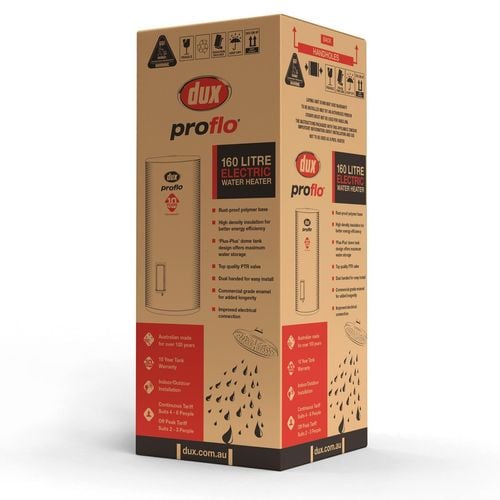 Dux 160L 3.6kW Proflo Electric Storage Hard Water Heater - Bunnings  Australia