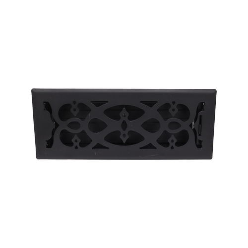 Accord 10 x 30cm Matte Black Victorian Floor Register - Bunnings Australia