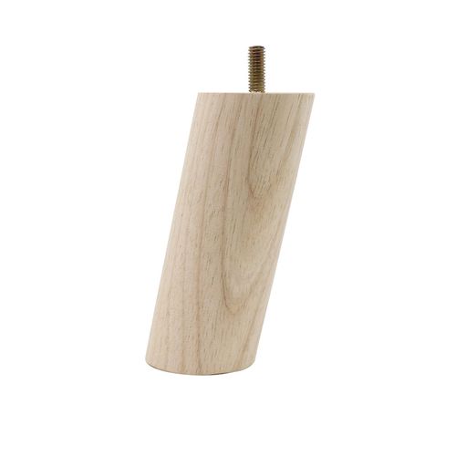 Adoored 60 x 60 x 150mm Round Angled Raw Wood Furniture Leg - Bunnings ...