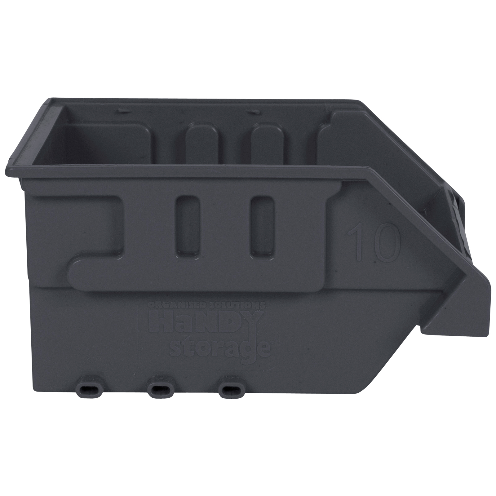 Handy Storage Size 10 Grey Plastic Storage Tote - Bunnings Australia