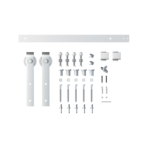 Rolltrak 2000 x 40 x 6mm Matte White Barn Door Track Side Mount ...