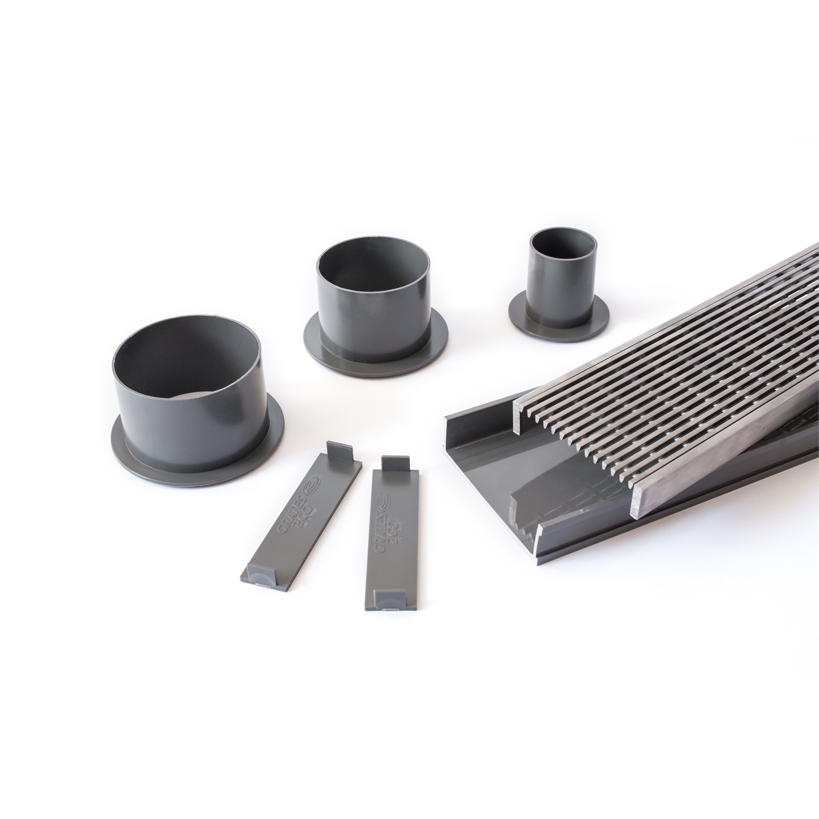 Grates 2 Go 1250mm Grey Wedge Wire Shower Grate Modular Kit - Bunnings ...