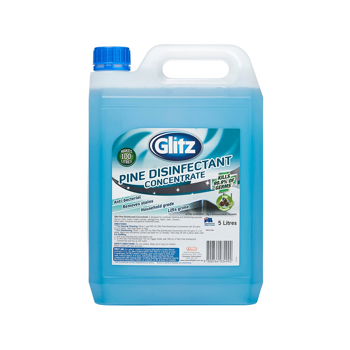Glitz 5L Pine Cleaner Disinfectant - Bunnings New Zealand