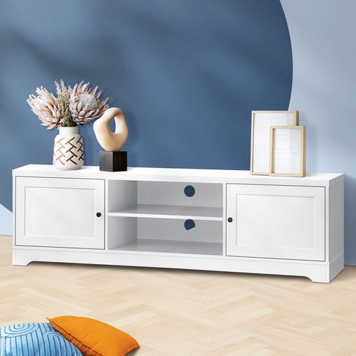 Oikiture Entertainment Unit Hamptons Tv Cabinet White 160cm - Bunnings ...