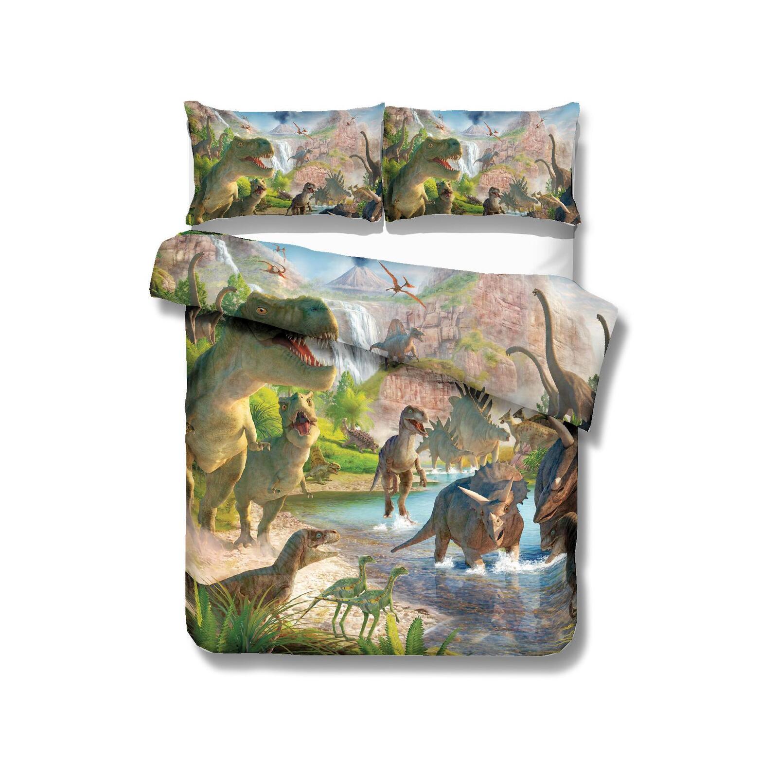 3D Snow Dinosaur 026 Bed Pillowcases Quilt