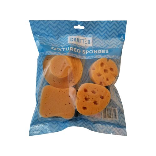 Crafted Assorted Sponges Paint Brushes - 4 Pack - Bunnings Australia
