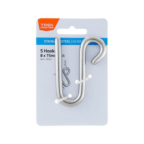 Taskmaster 8 x 75mm 316 Stainless Steel S Hook Bunnings Australia