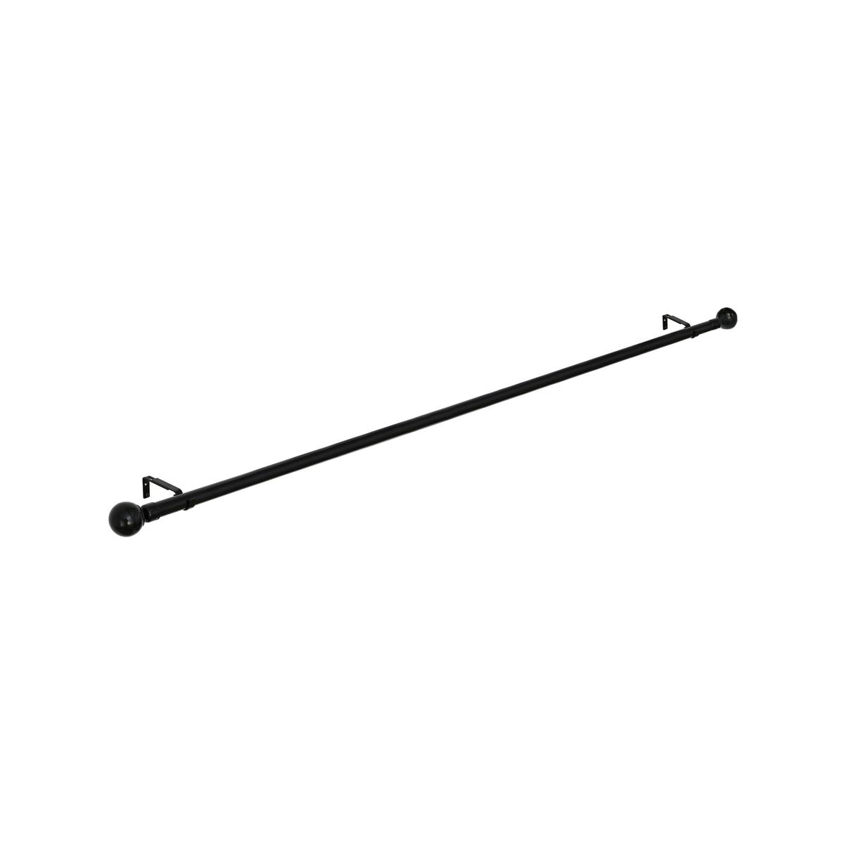 Windoware 1750-3050mm x 16/19mm Black Ball Adjustable Metal Curtain ...