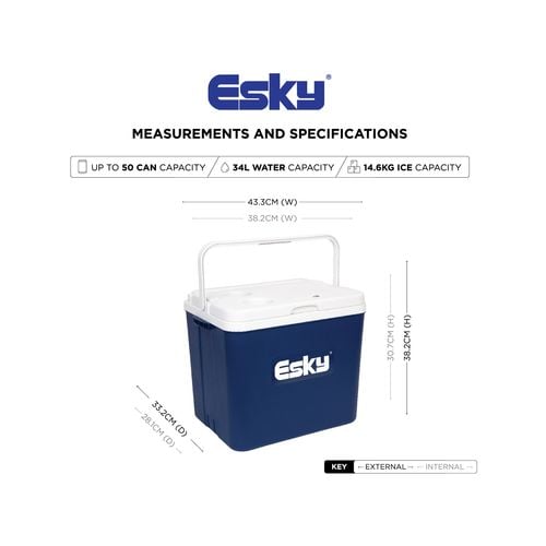 Esky 33l store hard chilla cooler