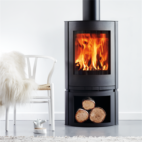Scandia 'Helix' Indoor Radiant Wood Heater - Graphite - Bunnings Australia