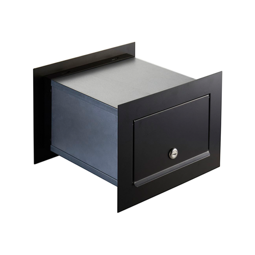 Sandleford Jet Matt Black Front And Back Letterbox With Telescopic ...