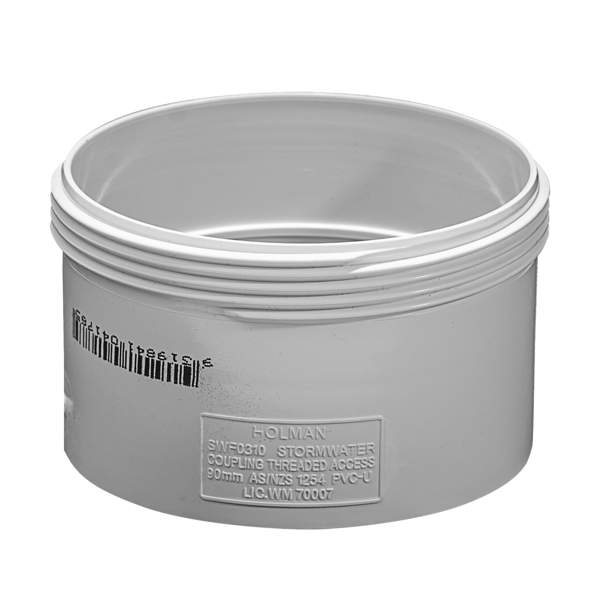 Holman 90mm PVC Stormwater Threaded Access Coupling - Bunnings Australia