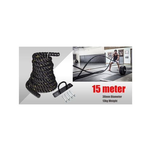 15m Heavy Duty Gym Battle Rope 38mm - Bunnings Australia