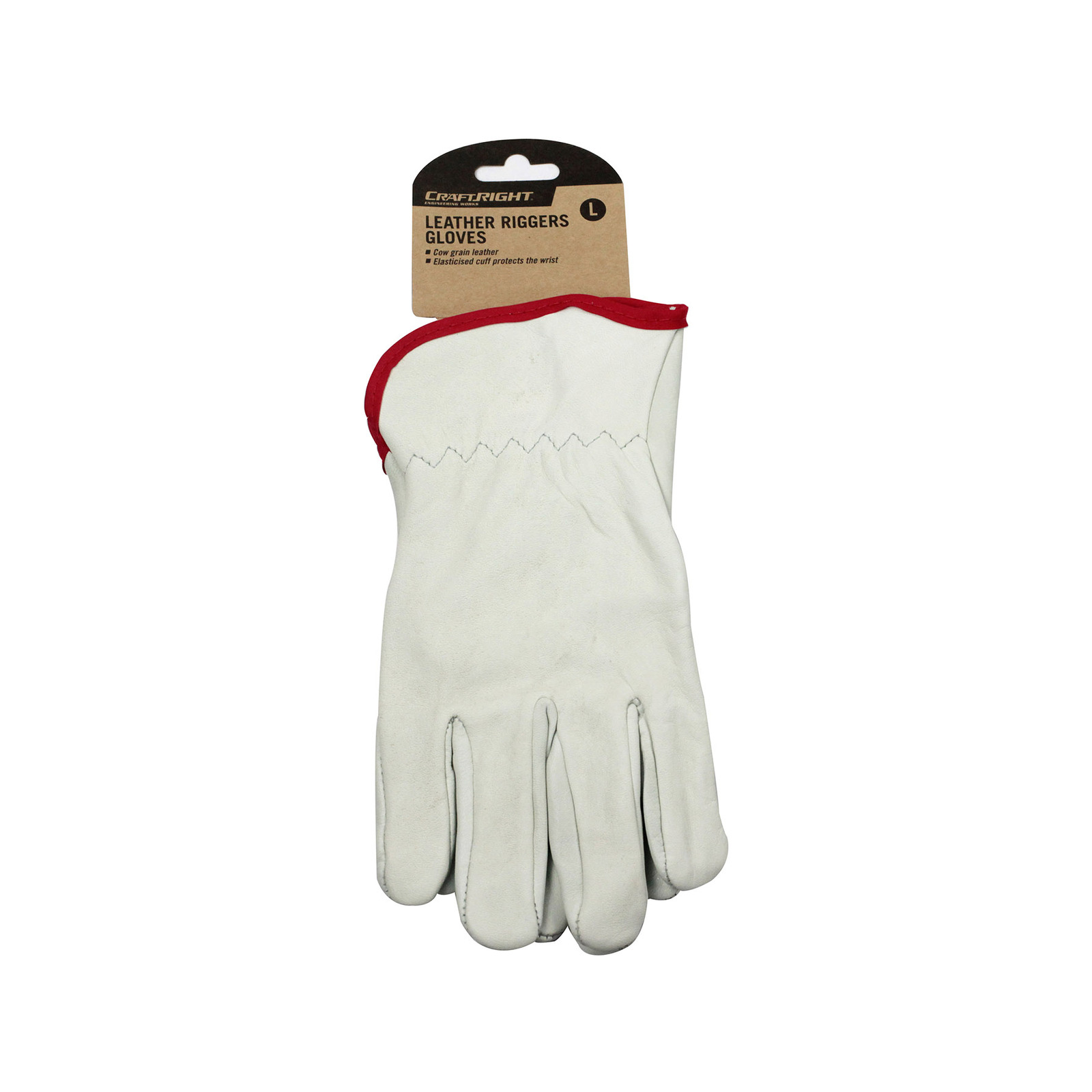 Craftright Large Leather Riggers Gloves - Bunnings Australia