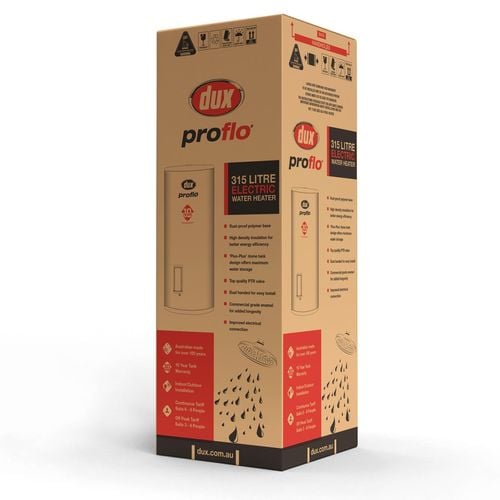 Dux 315L 3.6KW Proflo Electric Storage Hard Water Heater - Bunnings  Australia
